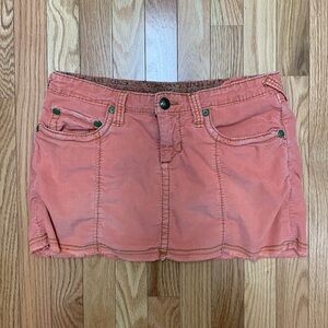 Ron Herman Stitch’s Women’s Coral Colored Corduroy Mini Skirt -‎ Size 30